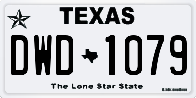 TX license plate DWD1079