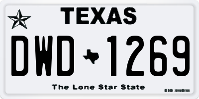 TX license plate DWD1269