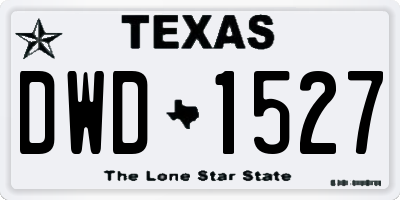 TX license plate DWD1527