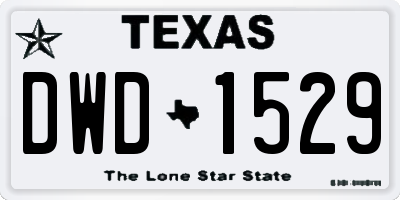 TX license plate DWD1529