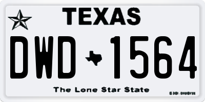 TX license plate DWD1564
