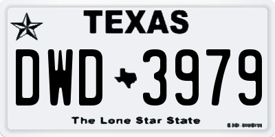 TX license plate DWD3979