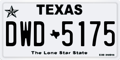 TX license plate DWD5175