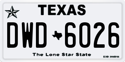 TX license plate DWD6026