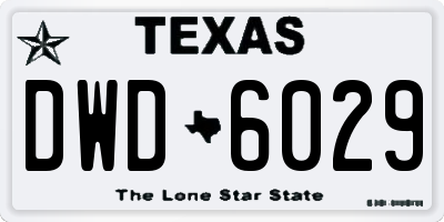 TX license plate DWD6029