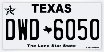 TX license plate DWD6050
