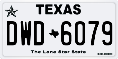 TX license plate DWD6079