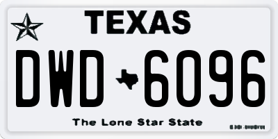 TX license plate DWD6096