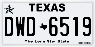 TX license plate DWD6519