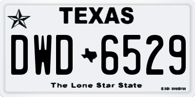 TX license plate DWD6529