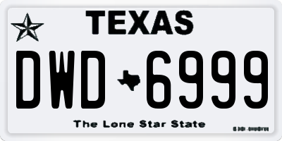 TX license plate DWD6999