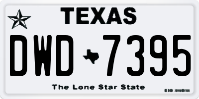 TX license plate DWD7395