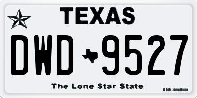 TX license plate DWD9527