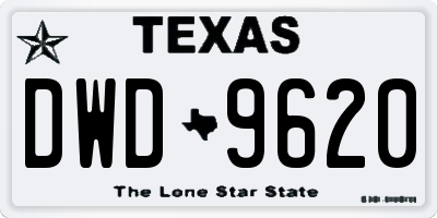 TX license plate DWD9620