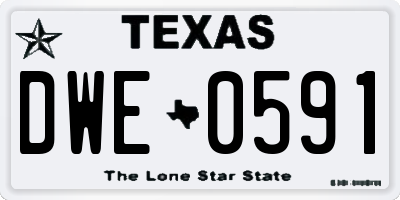 TX license plate DWE0591