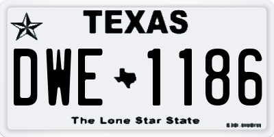 TX license plate DWE1186