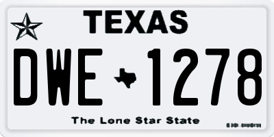 TX license plate DWE1278
