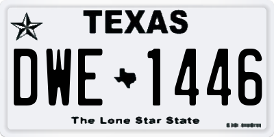 TX license plate DWE1446