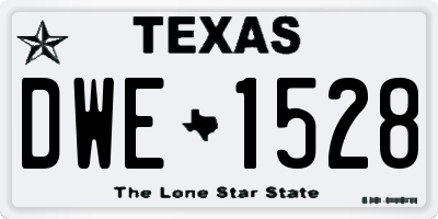 TX license plate DWE1528