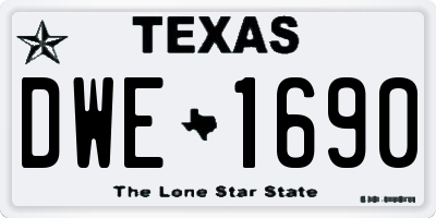 TX license plate DWE1690
