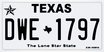 TX license plate DWE1797