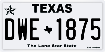 TX license plate DWE1875