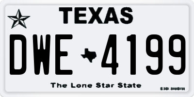 TX license plate DWE4199