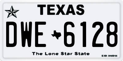 TX license plate DWE6128