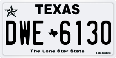 TX license plate DWE6130
