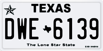 TX license plate DWE6139