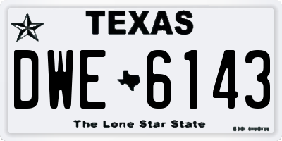 TX license plate DWE6143