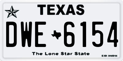 TX license plate DWE6154