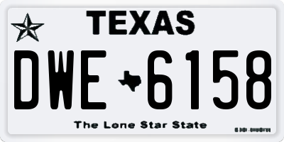 TX license plate DWE6158