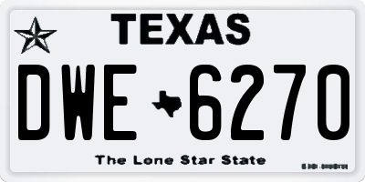 TX license plate DWE6270