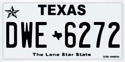 TX license plate DWE6272