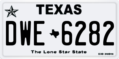 TX license plate DWE6282