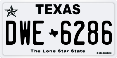 TX license plate DWE6286