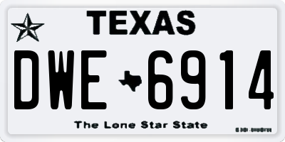 TX license plate DWE6914