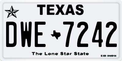 TX license plate DWE7242