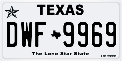 TX license plate DWF9969
