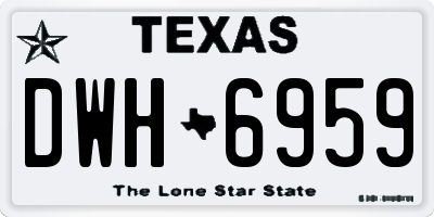 TX license plate DWH6959