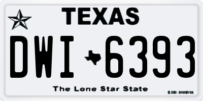 TX license plate DWI6393