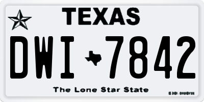TX license plate DWI7842