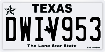 TX license plate DWIV953