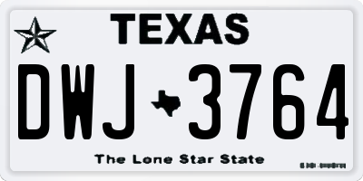 TX license plate DWJ3764