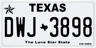 TX license plate DWJ3898