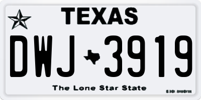 TX license plate DWJ3919