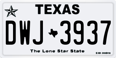 TX license plate DWJ3937