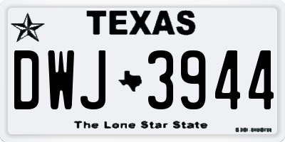 TX license plate DWJ3944