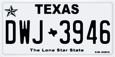 TX license plate DWJ3946
